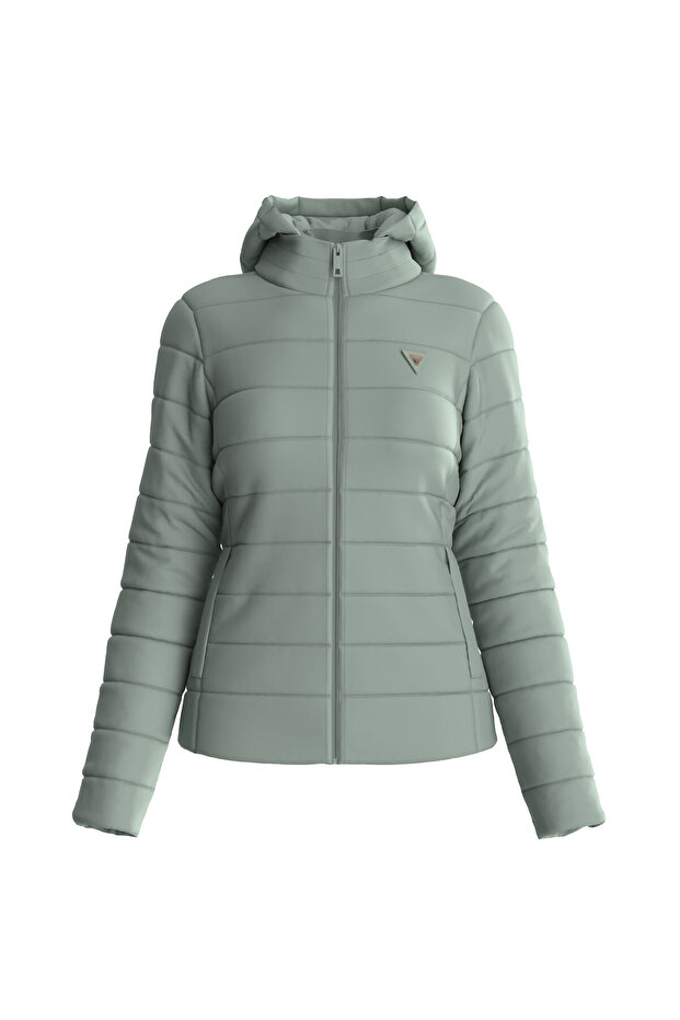 Kadın Yeşil Şişme Mont - 1