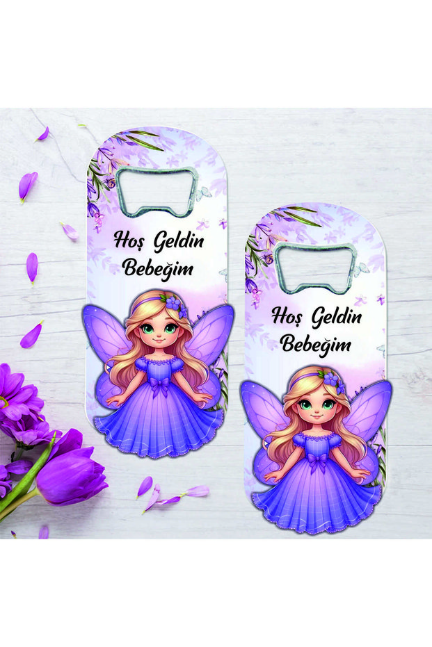 10 Wooden Embossed Figure Fairy Concept Baby Birth 1 Year Birthday Gift Opener Magnet