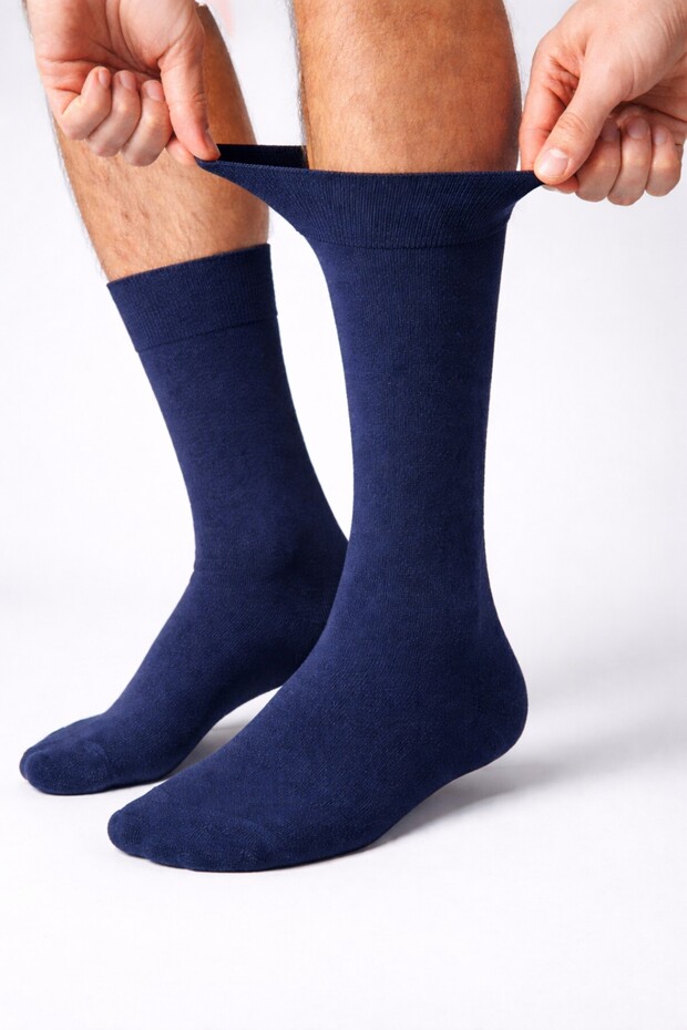 Men's Diabetic Socks with Non-Squeezing Elastic - 6-Piece Toe Stitch-Free Non-Squeezing Ankle Elastic Sugar Socks