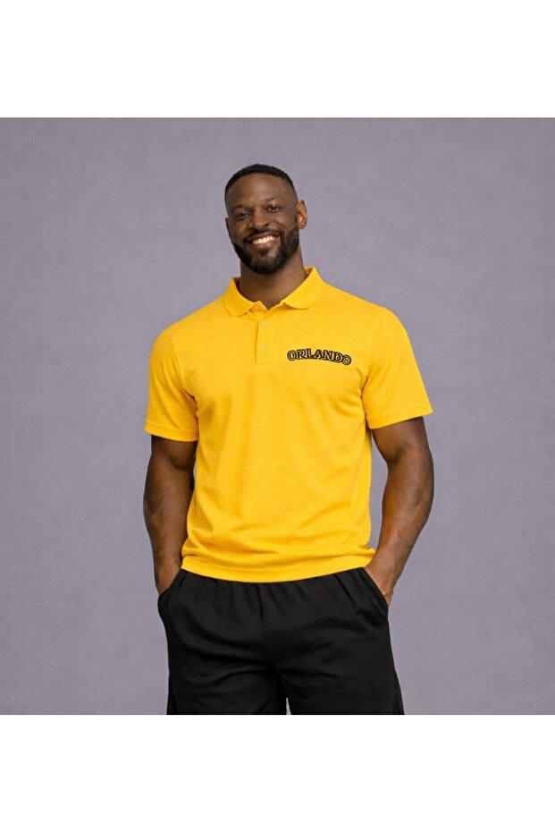 Men's Orlando Printed Polo Neck T-Shirt