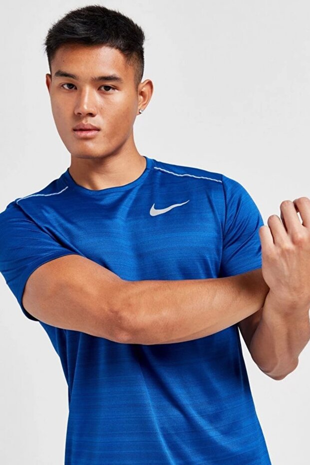 Dri-Fit Miller Standard Cut Navy Blue Men's Sports T-Shirt - 2