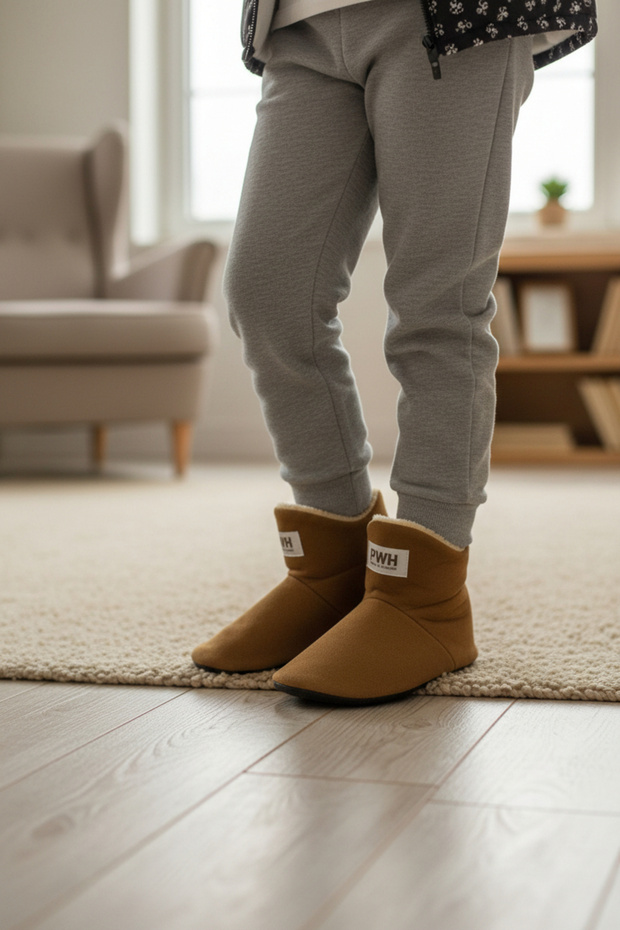 Pwr Children's Home Boots with Wool Inside and Non-Slip Soles