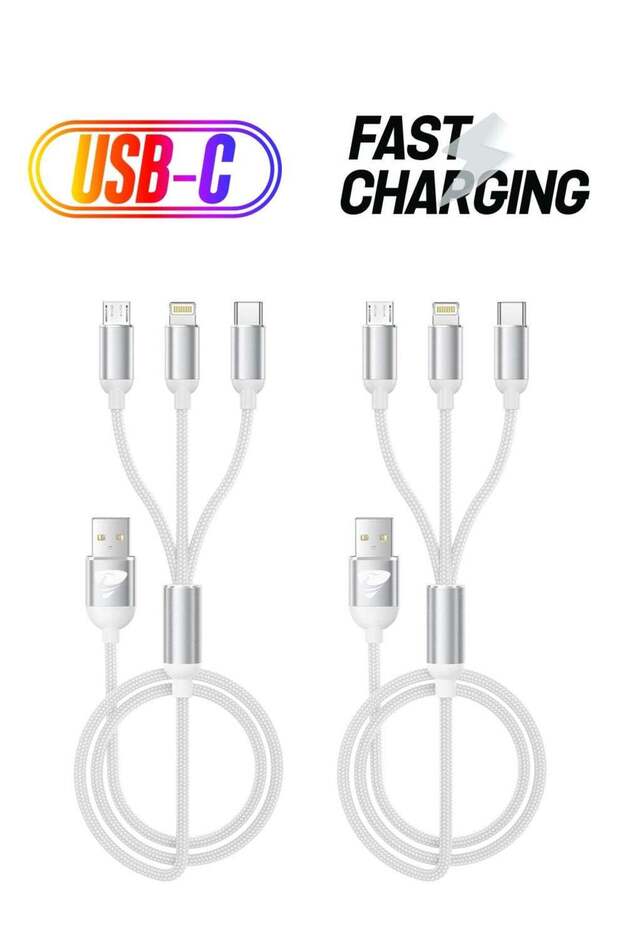USB Cable 3 in 1 Multi Charging Cable - 1