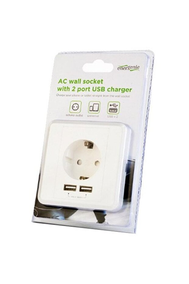 SCHUKO WALL SOCKET 2X USB - 5