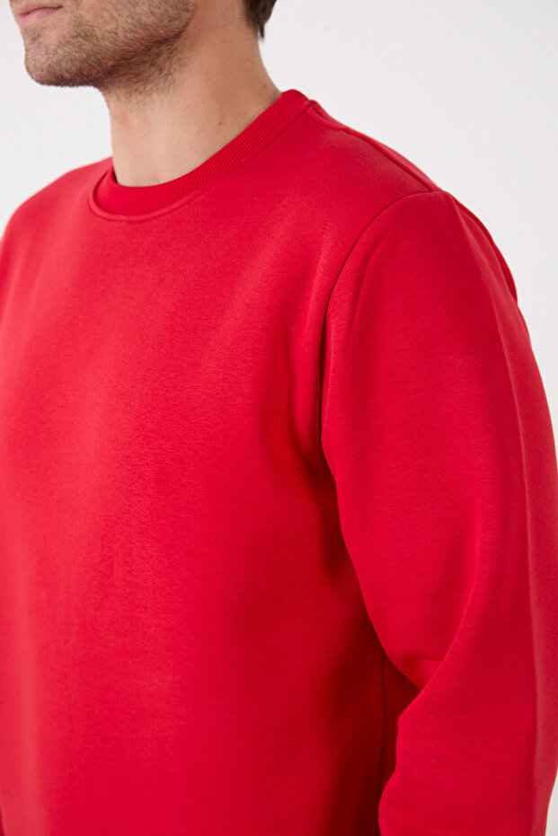 Erkek Bisiklet Yaka Basic Sweatshirt - 6