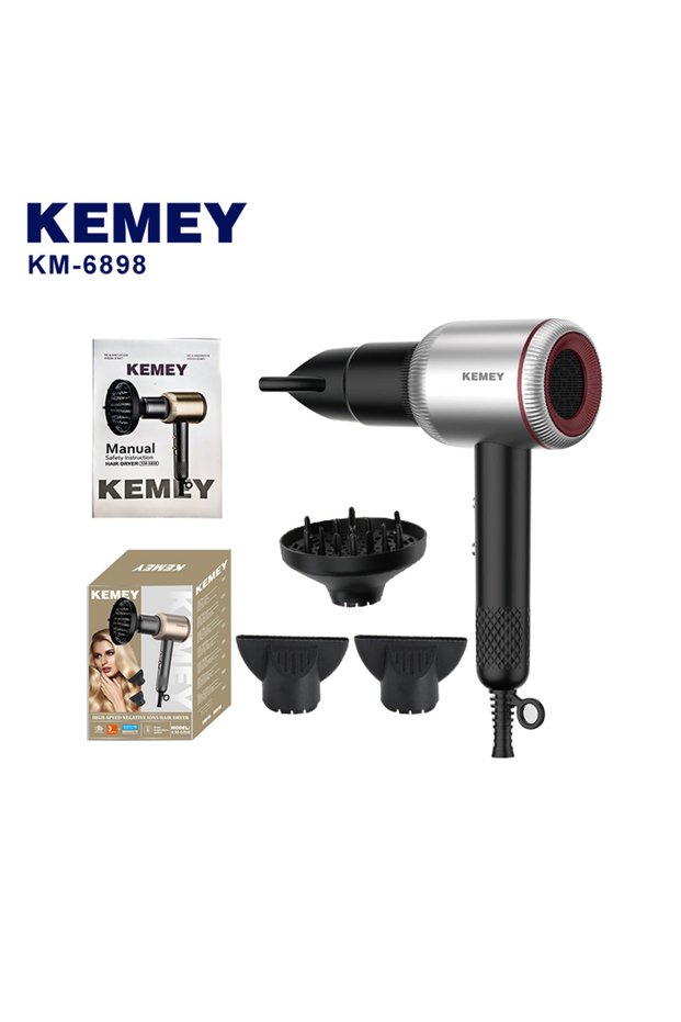 1800w Powerful Professional Salon Appliance Hair Dryer 3 Adapters Multi Speed