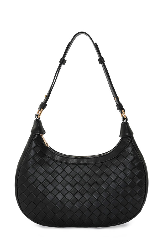 Granada Knitted Patterned Lined Women's Hand and Shoulder Bag with Adjustable Strap