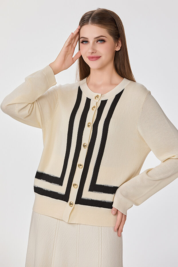 Beige wool jacket - 6
