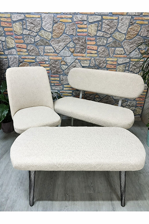 طقم غطاء جديد من ModelBench وPuf - كرسيان، مقعد واحد، غطاء كرسي واحد