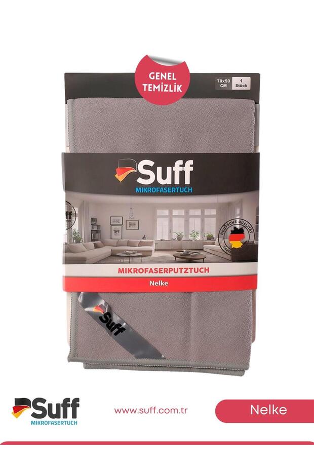 Nelke Microfiber Dust Cloth High Dust Absorption Furniture and Wood Cleaning Cloth 70X50 cm Gray