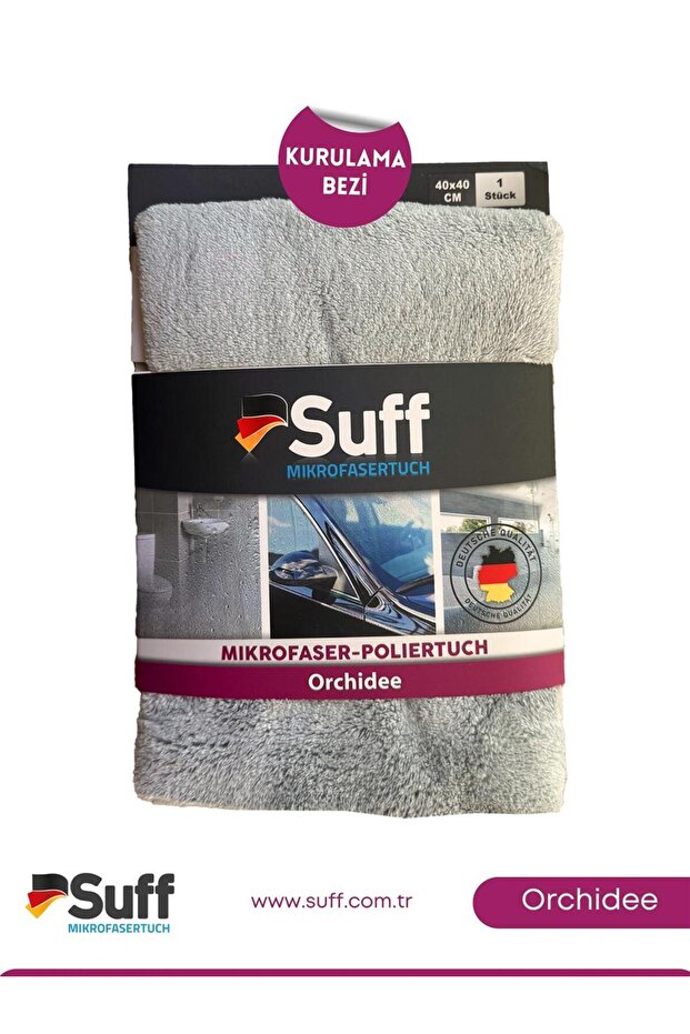 Orchidee Microfiber Bath and Shower Drying Cloth 40X40 cm Gray