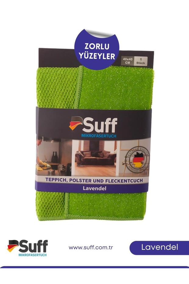Lavendel Lavanta Double Sided Textured Surface Cloth Texture Pattern 40X40 | Multi-Purpose Feather and Dust Collection Cloth - Green