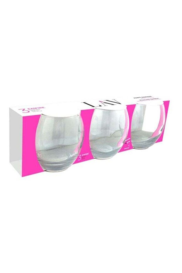 3-Piece Empire Glass Set Clear