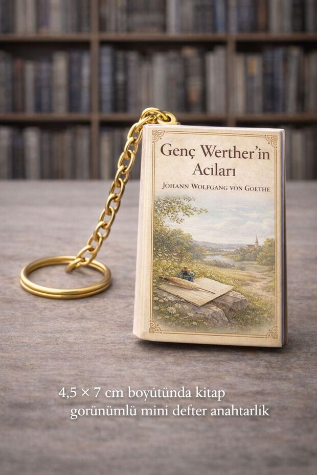 Classic Book-Look Mini Notebook Keychain – the Sorrows of Young Werther
