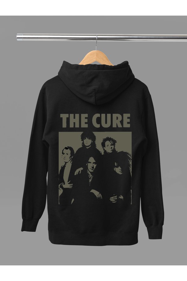 The Cure the Rock Band Printed Cotton Long Sleeve Fleece-Lined 3 Yarn Hooded Rock Sweatshirt