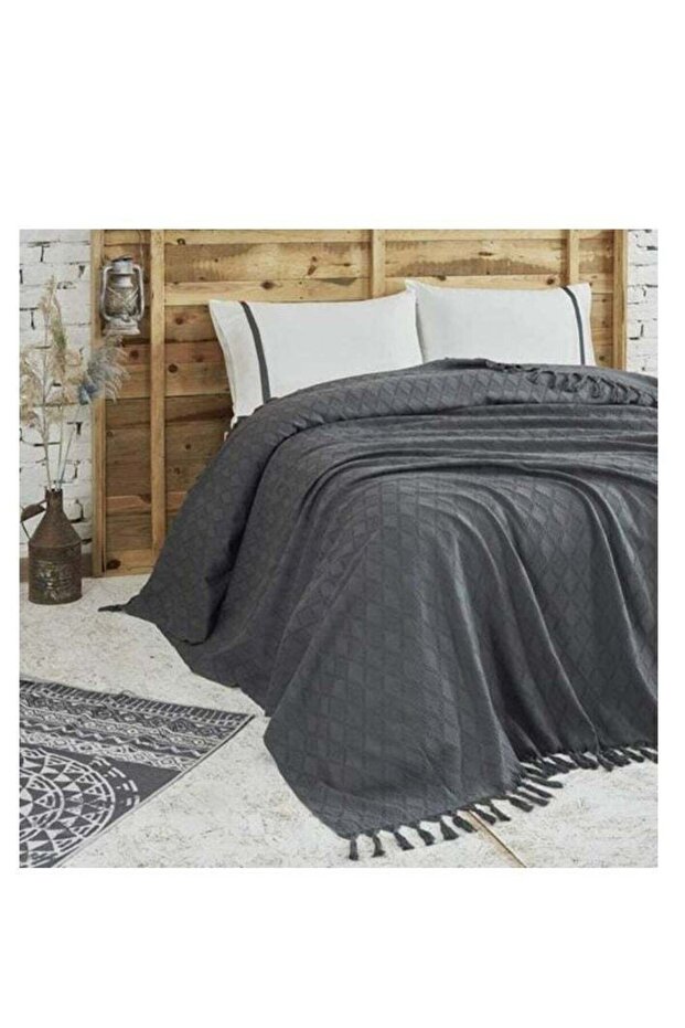 Bedding Sets Double/Full Size Cotton Check Pattern Grey - 1