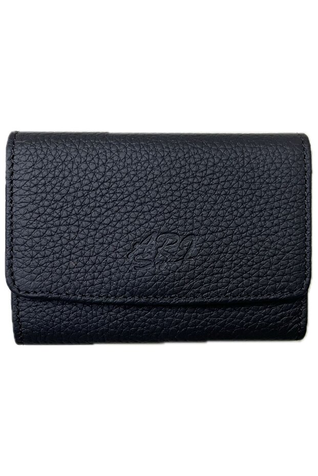 Genuine Leather Men's Card Holder with Magnetic Closure