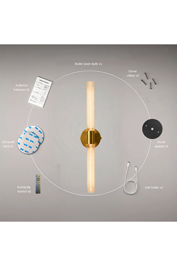 Bubble Şarjlı Aplik - 3