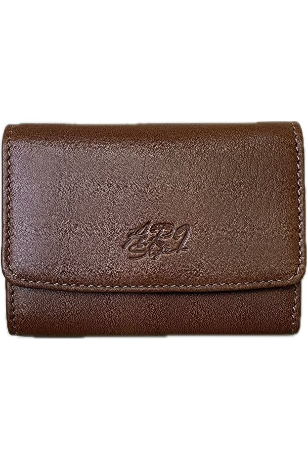 Genuine Leather Men's Card Holder with Magnetic Closure