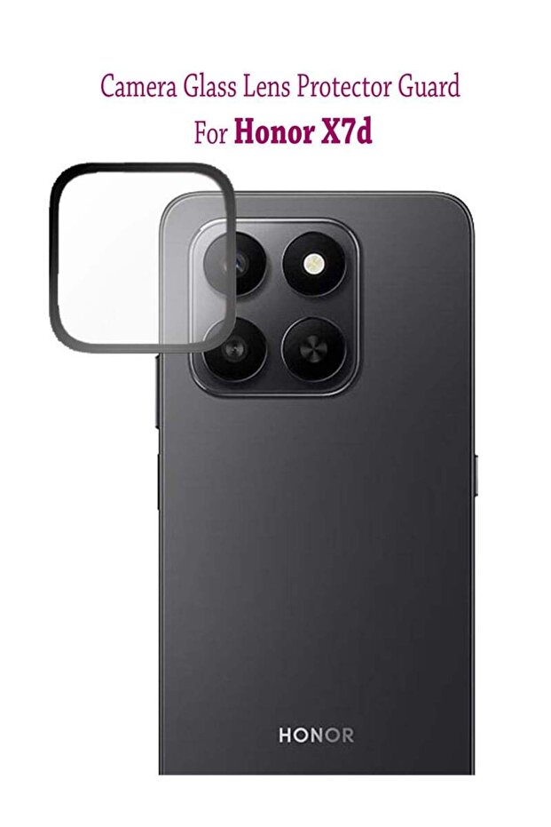 Honor X7d Ring For Camera Lens Screen Protector - Black - 1