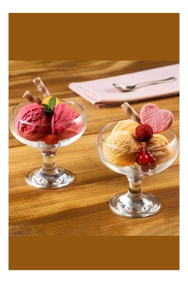 Pasabahce Ice Ville Ice Cream Bowl 270cc – 2-Piece Dessert Bowl Set SB