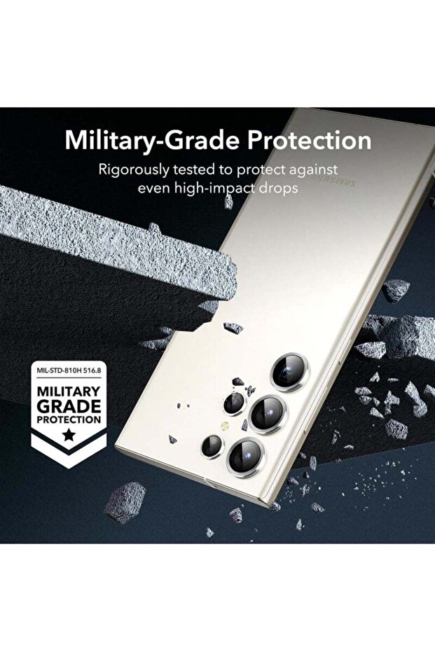 واقي شاشة حلقي لعدسة كاميرا سامسونج جالاكسي إس 24 بلس - فضي - 2