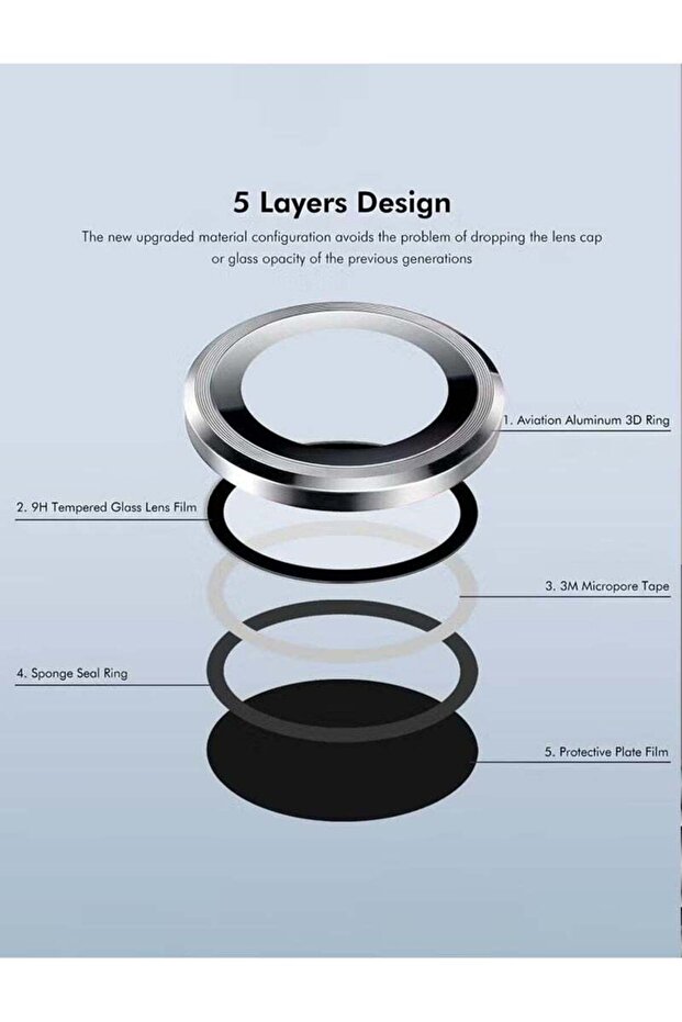 واقي شاشة عدسة الكاميرا لهاتف آيفون 17 برو/برو ماكس من آبل - فضي - 7