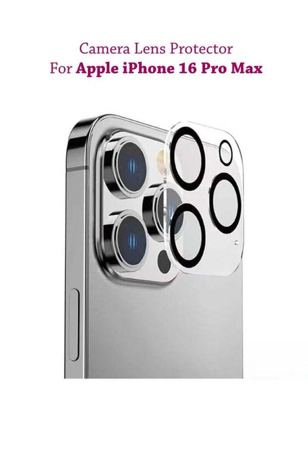 واقي شاشة شفاف لحلقة عدسة الكاميرا لهاتف آيفون 16 برو ماكس من آبل - 1