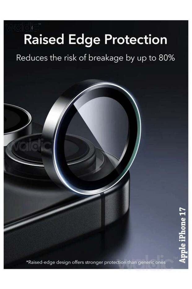 واقي شاشة وعدسة كاميرا آيفون 17 من آبل - أسود - 3