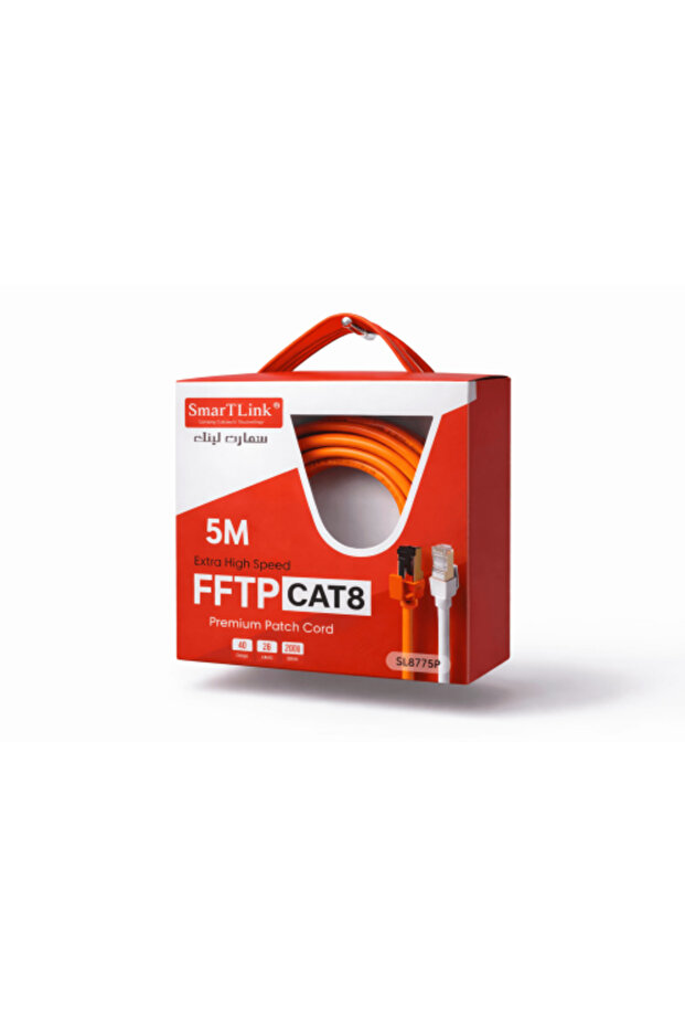 كابل شبكة CAT8 بطول 5 متر وسرعة تصل 40 جيجابايت