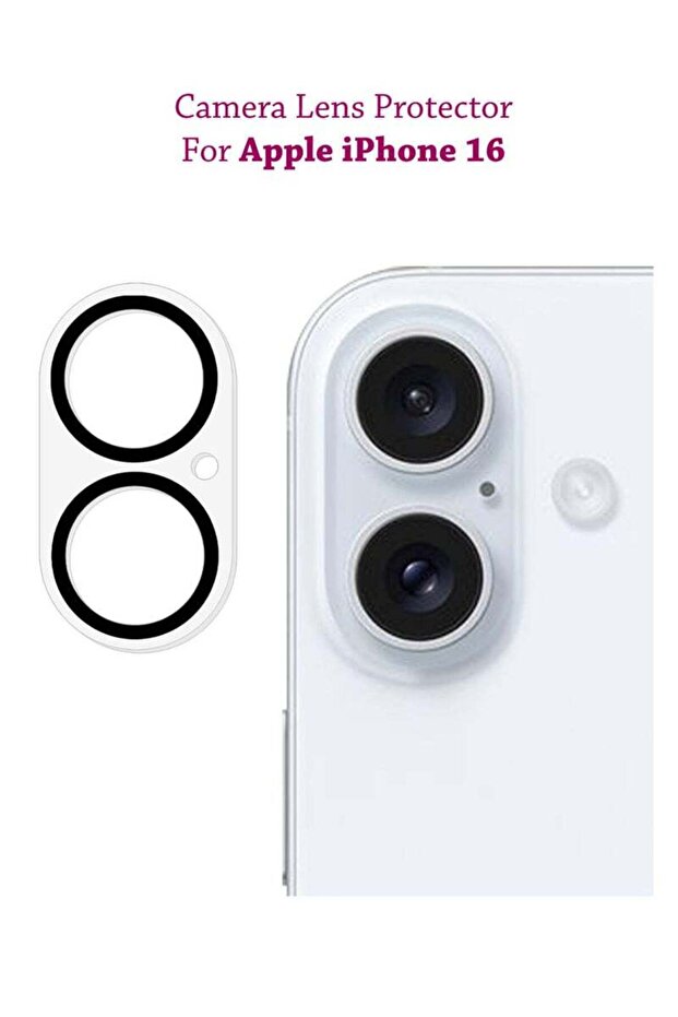 Apple iPhone 16 For Camera Lens Ring Screen Protector - Clear - 1