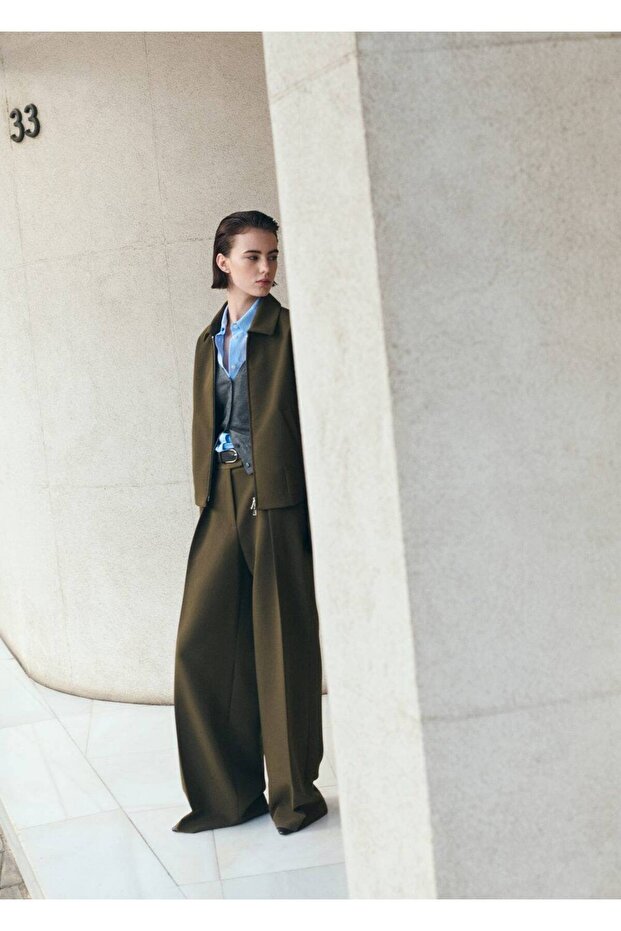 Gömlek yakalı bomber ceket - 2