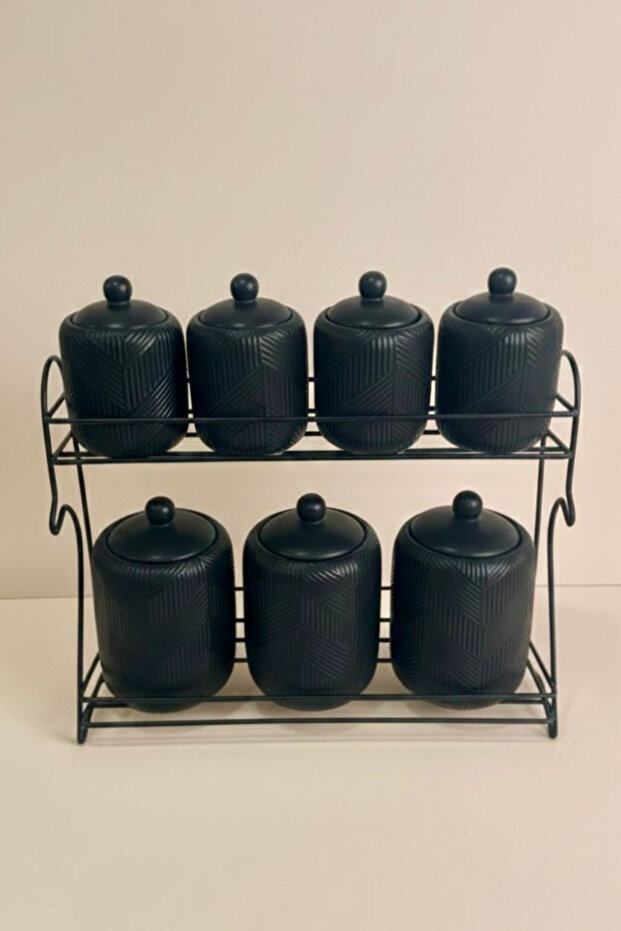 طقم برطمانات علب بهارات وتوابل - 1