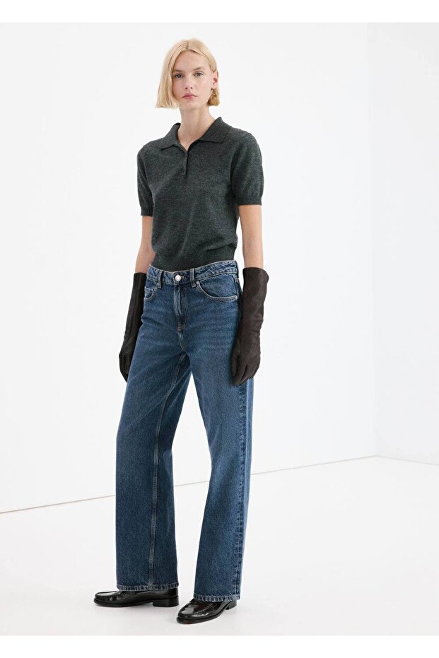 Düz kesim düşük bel jean - 2