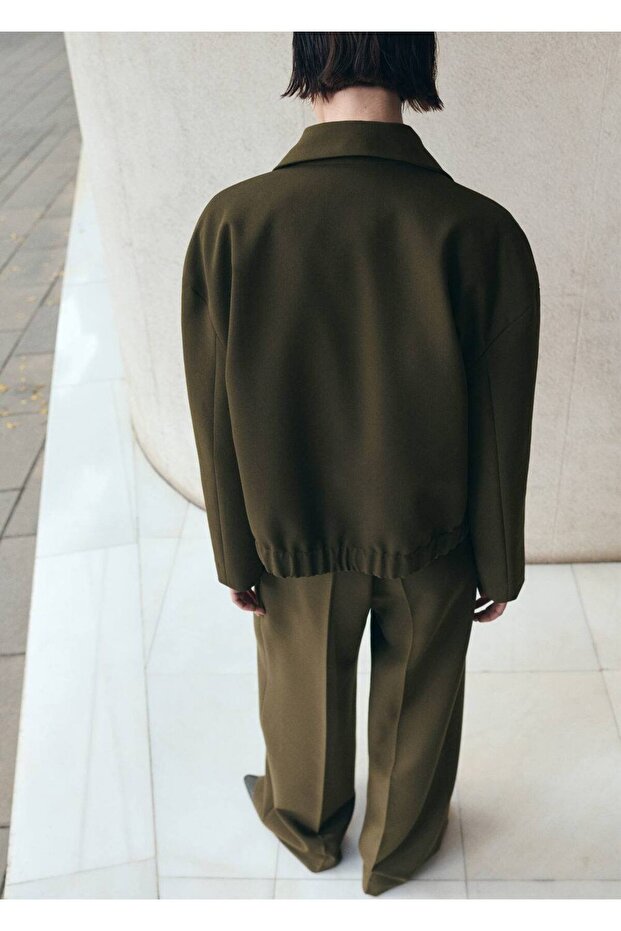 Gömlek yakalı bomber ceket - 4