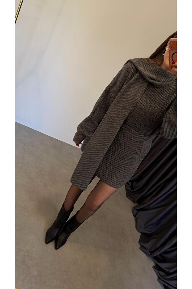 Üçlü Örme Takım Gri - 2