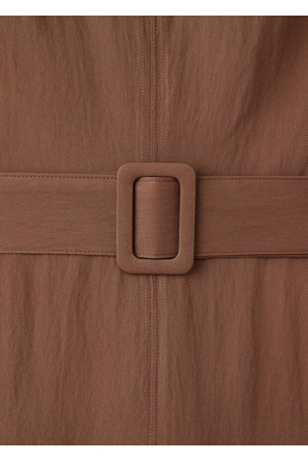 Pileli evaze elbise - 8