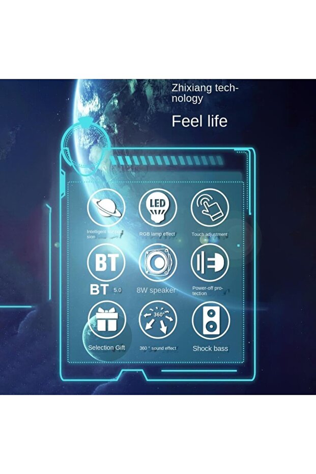 مكبر صوت بلوتوث مغناطيسي معلق مع تأثيرات إضاءة رائعة - 5