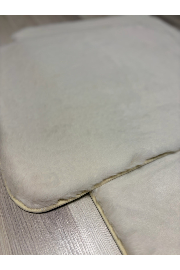 Bonnie Rabbit Hair, Non-Slip Bottom, Fluffy, Ultra-Luxury, Washable 2-Piece Bath Mat - 2