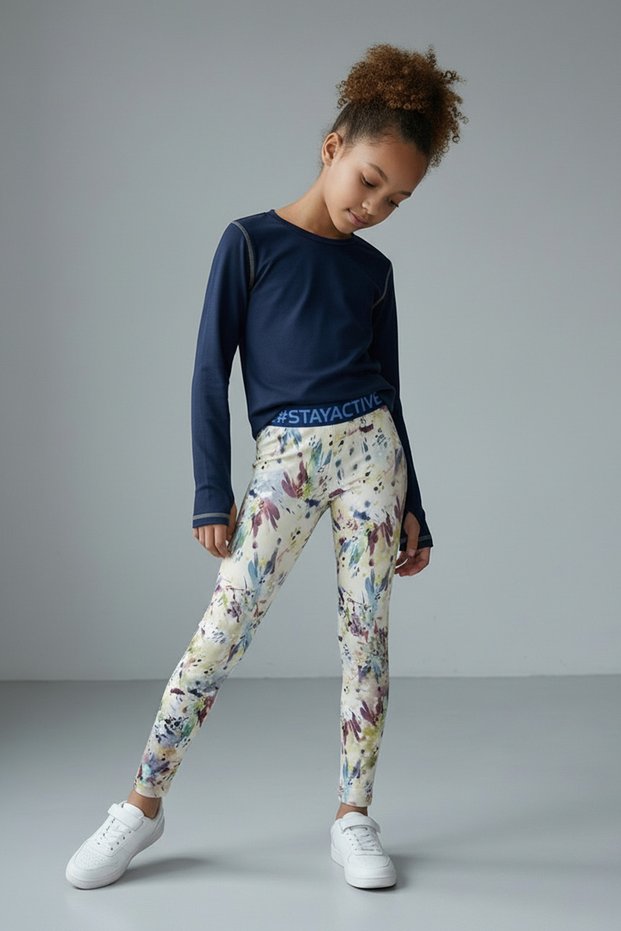 Fleepy Finger-Looped Karyoka Stitched Long Sleeve Girl's T-Shirt