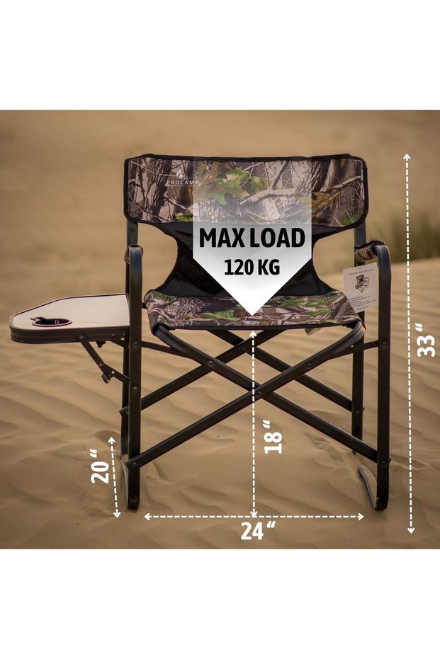 Portable Chair, Foldable Artist Director Chair, Outdoor Camping Chair, Camouflage