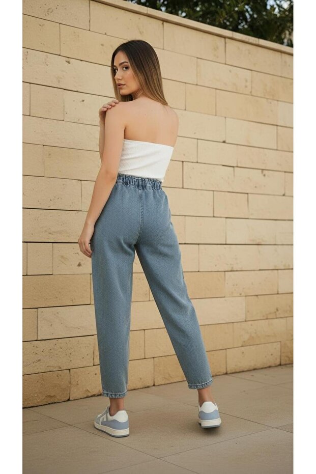 Women's Balloon Stitched Ankle Length Pocketed 100% Cotton Pants - 4