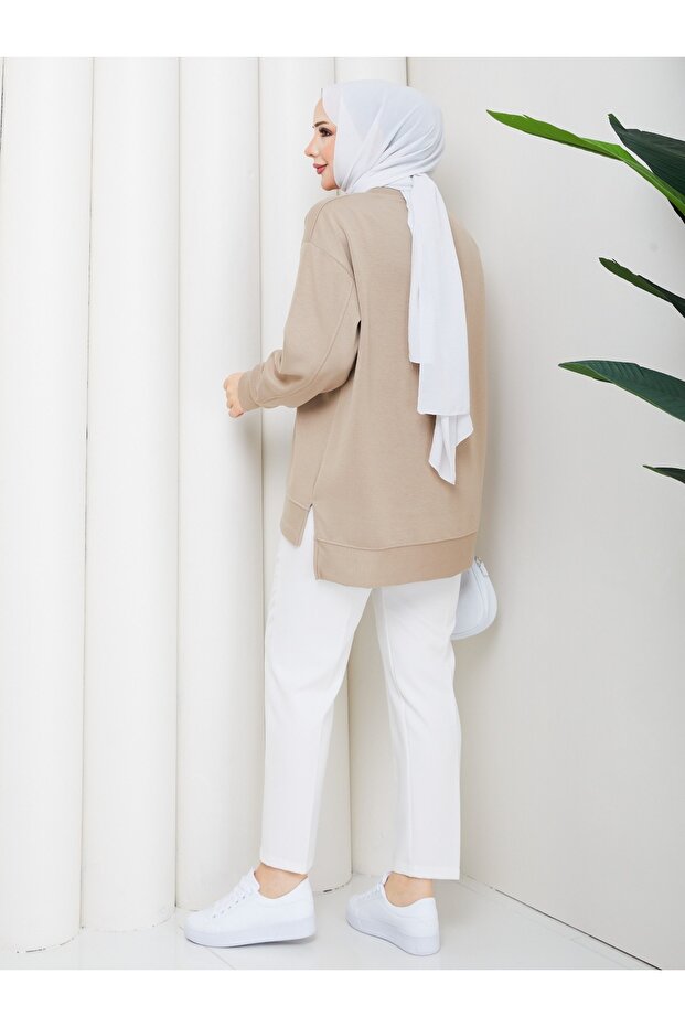 Kadın Oversize Basic Tunik - 4