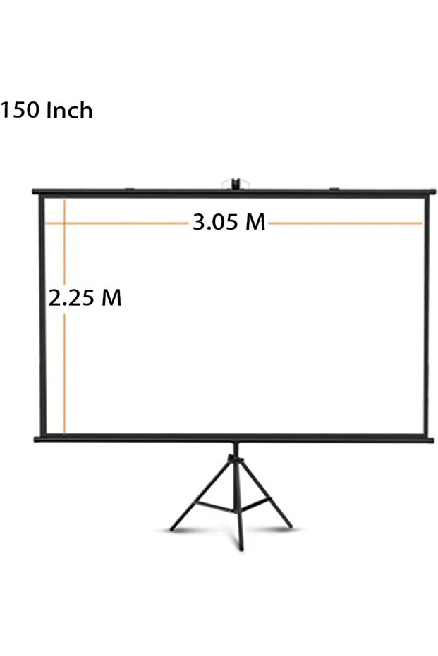 شاشة عرض محمولة قابلة للطي مقاس 150 بوصة مع حامل - 2