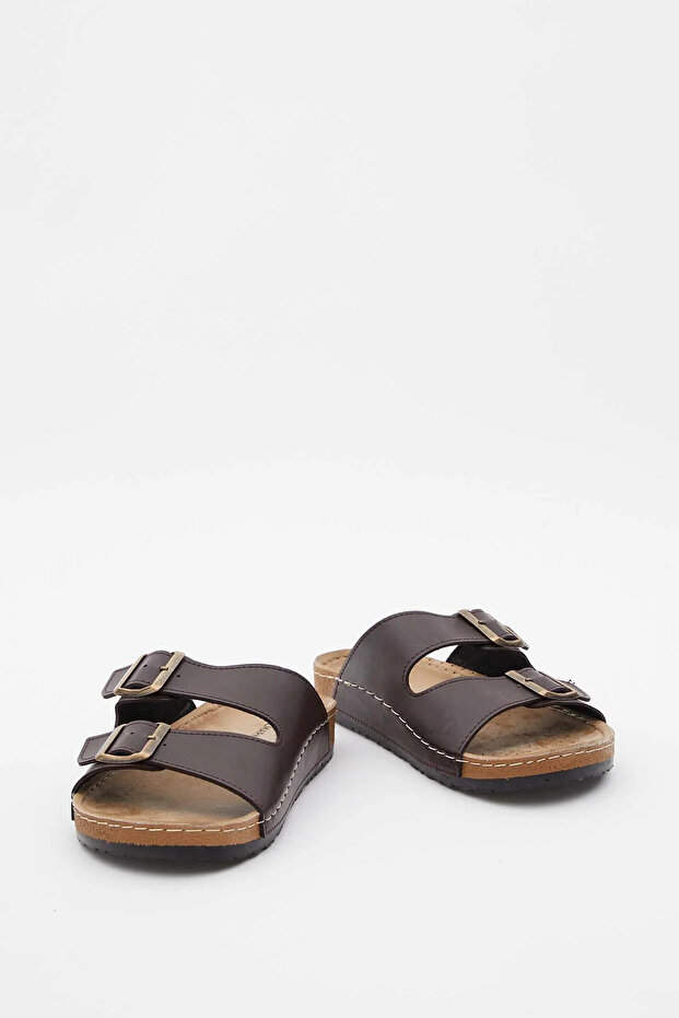 Men's Double Buckle House Slippers – Stylish Design with Adjustable and Comfortable Fit - 4