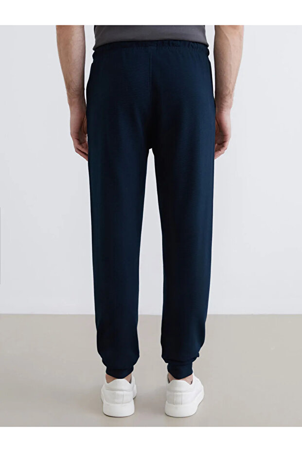 Navy Blue Standard Fit Men's Jogger Sweatpants - 2