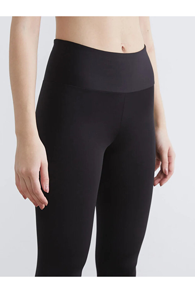 Black High Waist Recovery Women's Sports Leggings - 1