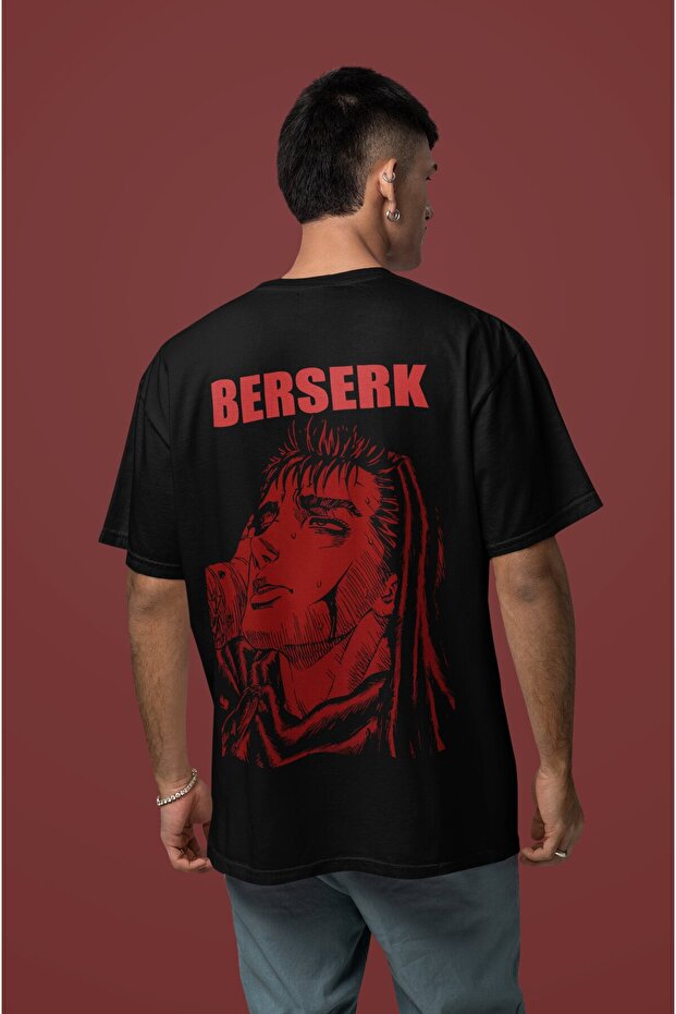 Berserk Guts Back Printed Unisex Oversized Anime T-Shirt
