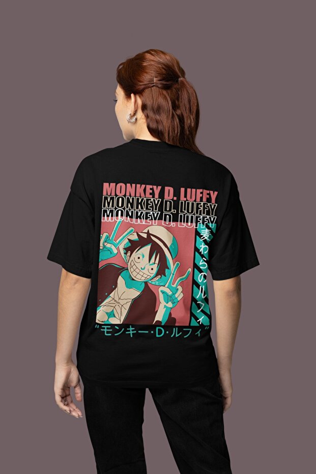 Monkey D. Luffy Back Printed Unisex Oversized One Piece Anime T-Shirt