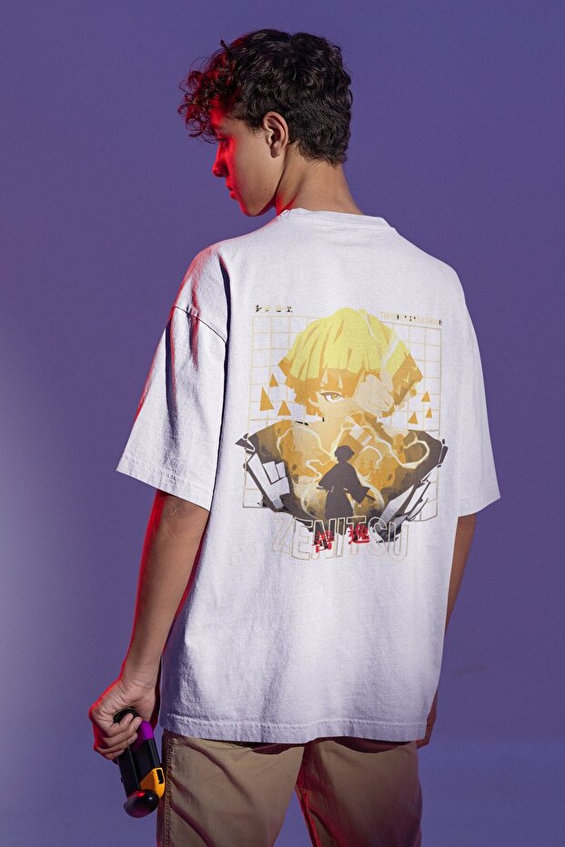 Zenitsu Agatsuma Back Printed Unisex Oversized Anime T-Shirt